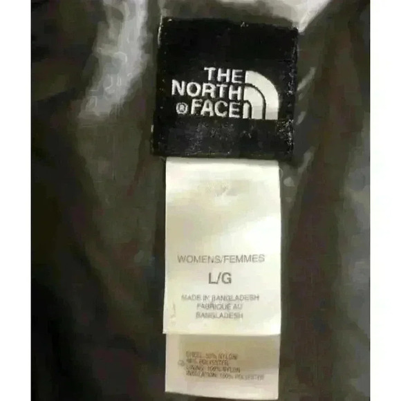 The North Face Women's Gray Quilted Jacket Size Large Mid-Length Grunge Casual - Picture 6 of 6